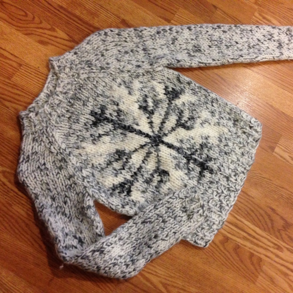 Hand Knit Chunky Wool Sweater